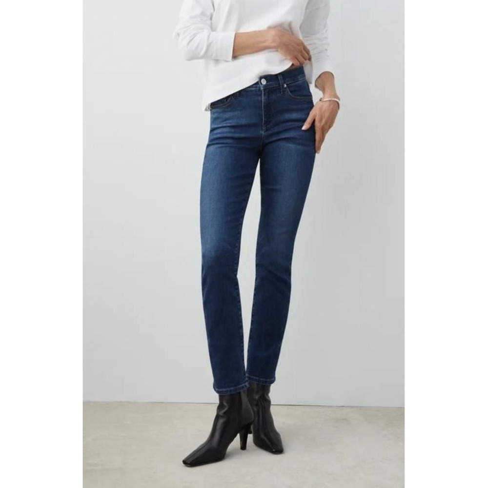 AYR The Stir Skinny Jeans Cotton Blend Stretch Obsessed Blue Dark Wash Size 28S